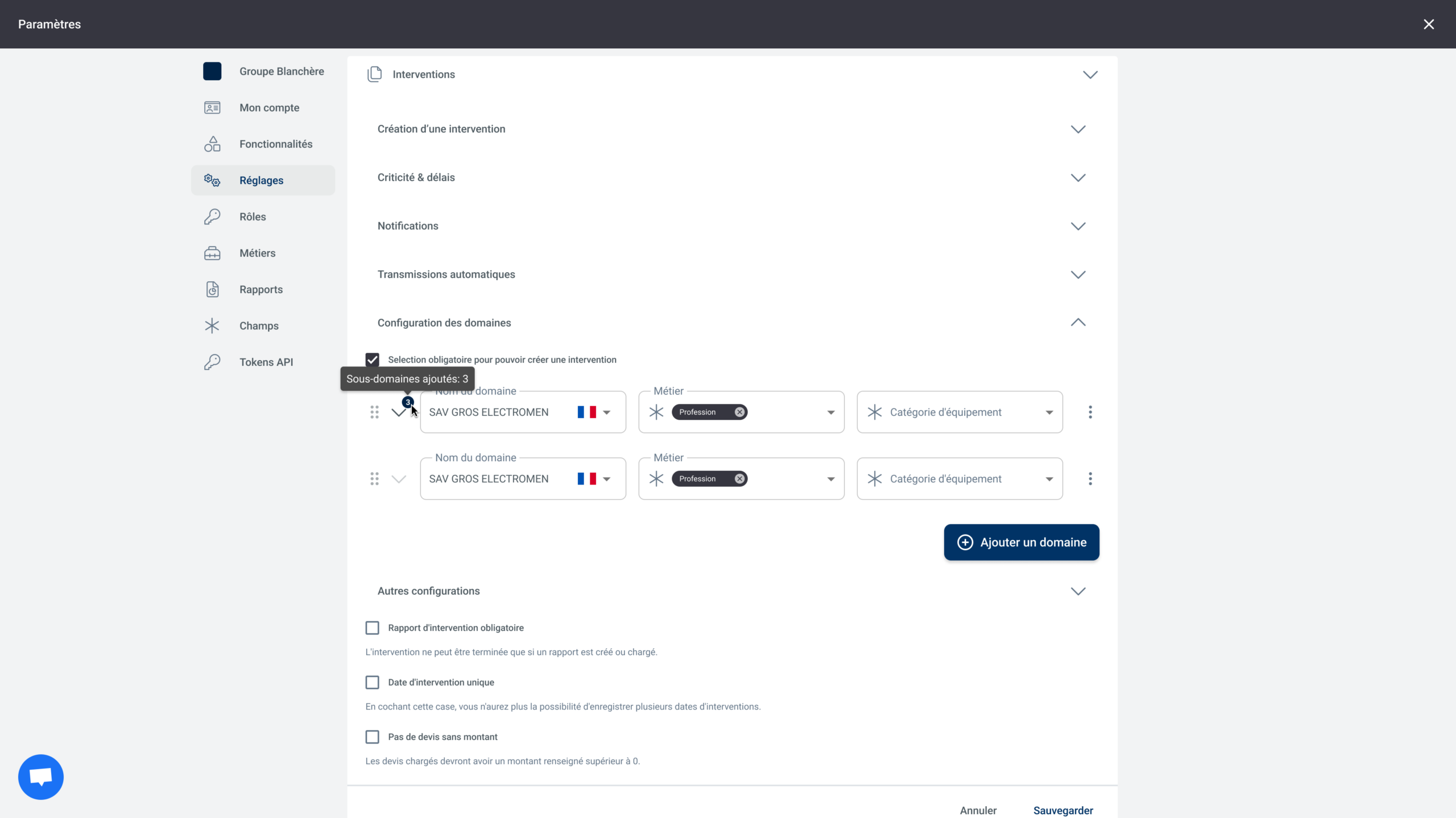 Even when collapsed, user can still see the amount of subdomains